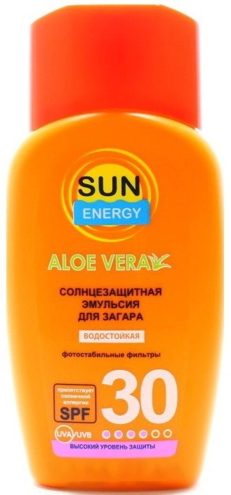 Сонцезахисна емульсія для засмаги SPF30 Sun Energy MED Waterproof Hypoallergenic SunScreen Emulsion Sun SPF30 150мл