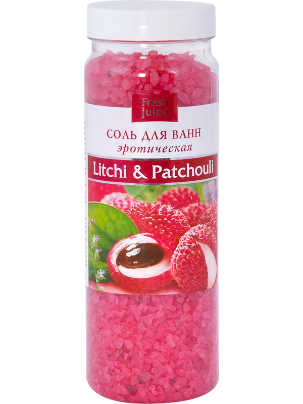 Сіль для ванни Лічі та Пачулі Fresh Juice Bath Salt Litchi and Patchouli 700г
