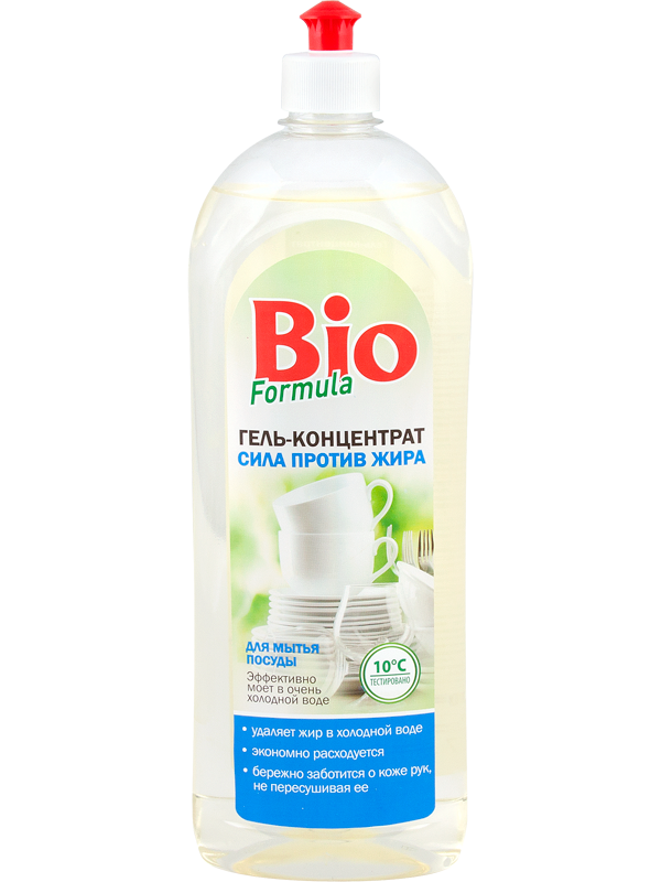 Гель-концентрат для посуду Сила проти жиру BIO Formula Gel Strength of the Concentrate for Dishes до Oil 750мл