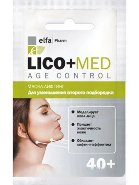Маска-ліфтинг для зменшення другого підборіддя 40+ Elfa Pharm Lico+Med Mask-Lifting для Reduce Double Chin 40+ 20мл