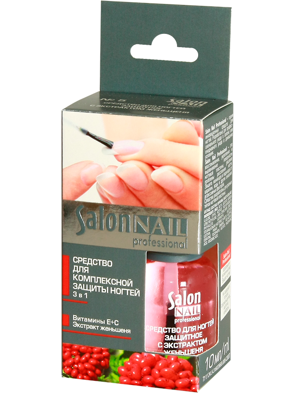 Засіб для комплексного захисту нігтів №5 Salon Professional №5 Means for Nail Protection with Ginseng Extract з екстрактом женьшеню 10 мл