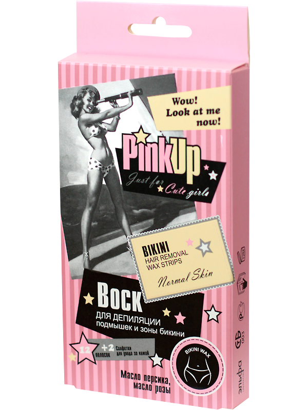 Віск для депіляції пахв та зони бікіні Pink Up Wax for Depilation Bikini 12шт