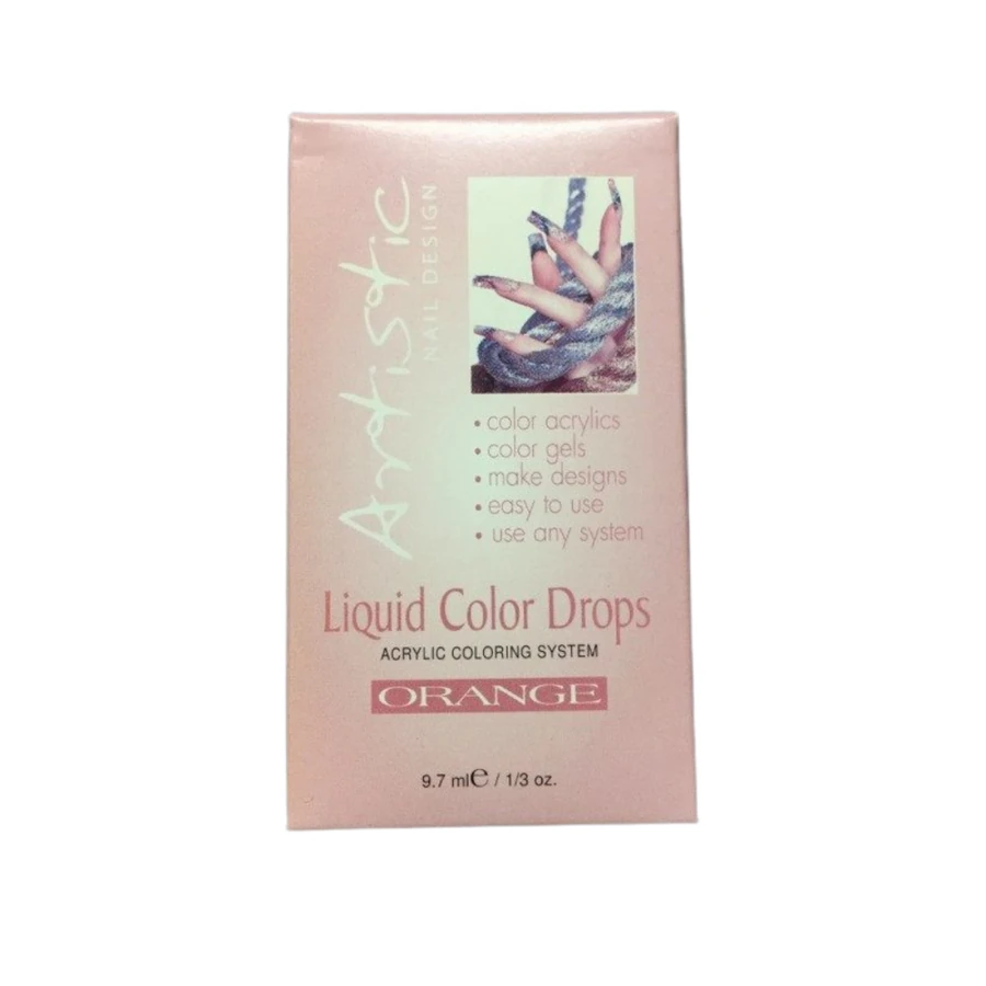 Барвник для акрилу та гелю Artistic Liquid Color Drops Orange помаранчевий 9,7 мл