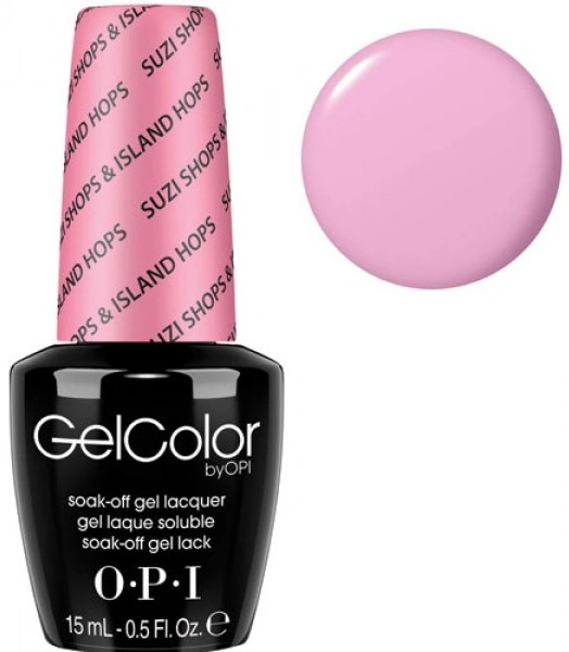 Гель-лак OPI GelColor Suzi Shops & Island Hops світло-рожевий, емаль 15 мл