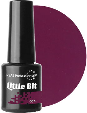 Гель-лак Real Professional Gel Polish №06 Little Bit 6мол сливовий, емаль