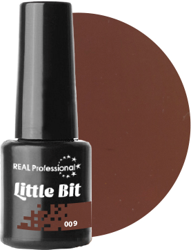 Гель-лак Real Professional Gel Polish №09 Little Bit 6мол коричневий, емаль