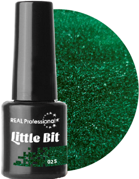 Гель-лак Real Professional Gel Polish №25 Little Bit 6мол зелений із шиммером