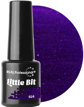 Гель-лак Real Professional Gel Polish №26 Little Bit 6мол фіолетовий із шиммером