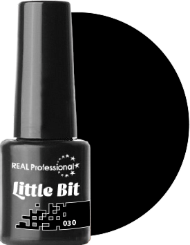 Гель-лак Real Professional Gel Polish №30 Little Bit 6мол чорний, емаль