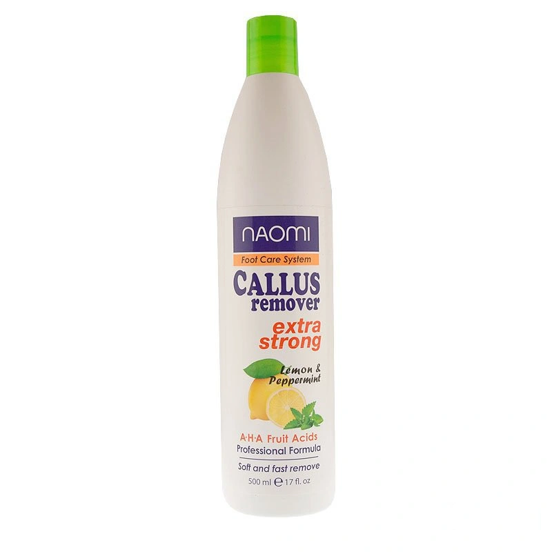 Кислотний пілінг для педикюру Naomi Callus Remover Extra Strong Lemon & Peppermint Лимон і перцева м'ята 500 мл