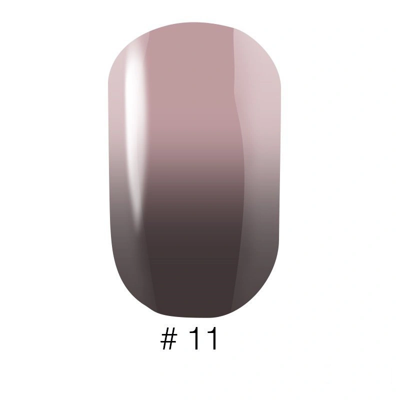 Термо гель-лак Naomi Gel Polish Thermo Collection №11 6мол сірий фанго з переходом у фанго, емаль