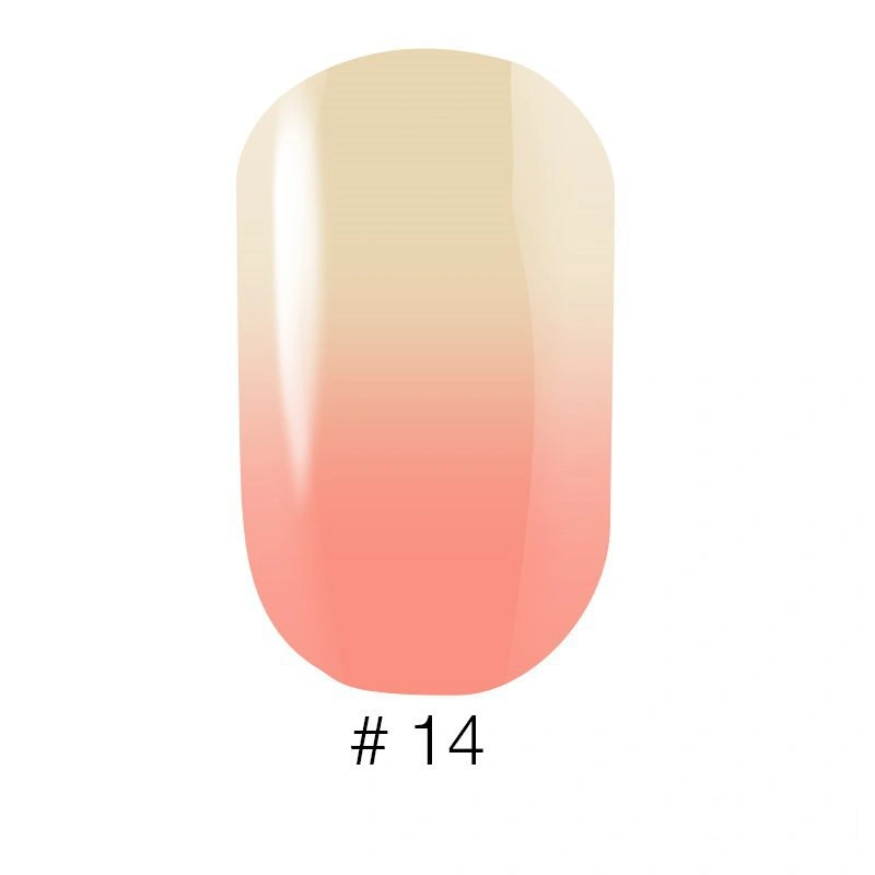 Термо гель-лак Naomi Gel Polish Thermo Collection №14 6мол рожевий з переходом у тілесний, емаль