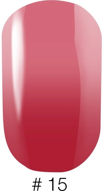 Термо гель-лак Naomi Gel Polish Thermo Collection №15 6мол коралово-червоний з переходом у молочно-рожевий, емаль
