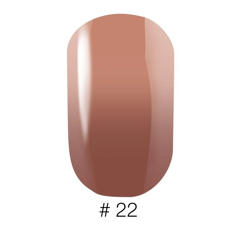 Термо гель-лак Naomi Gel Polish Thermo Collection №22 6мол бежево-кремовий з переходом у кавовий, емаль