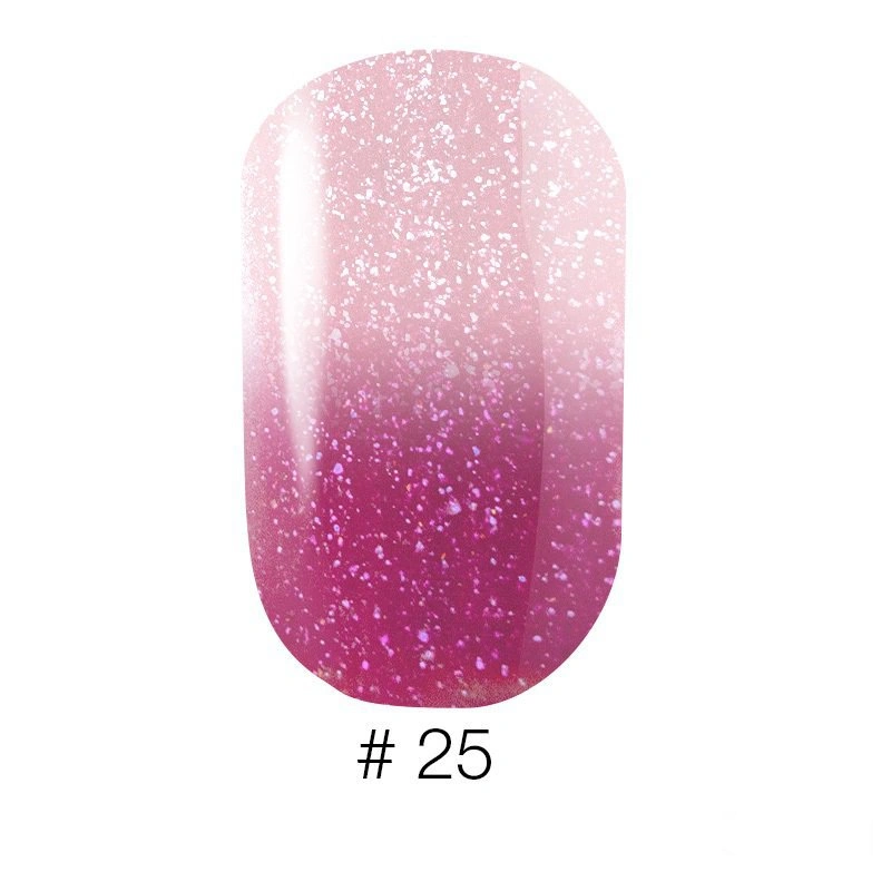 Термо гель-лак Naomi Gel Polish Thermo Collection №25 6мол світла фуксія з переходом у рожевий із шиммером