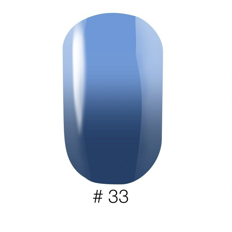 Термо гель-лак Naomi Gel Polish Thermo Collection №33 6мол синьо-блакитний з переходом у блакитний, емаль