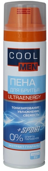 Піна для гоління 250мл Cool men Ultraenergy Shaving Foam 250мол