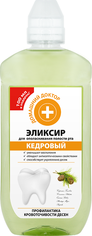 Еліксир для полоскання рота Кедровий Домашний Доктор (The Doctor) Oral Elixir Pine 500 мл