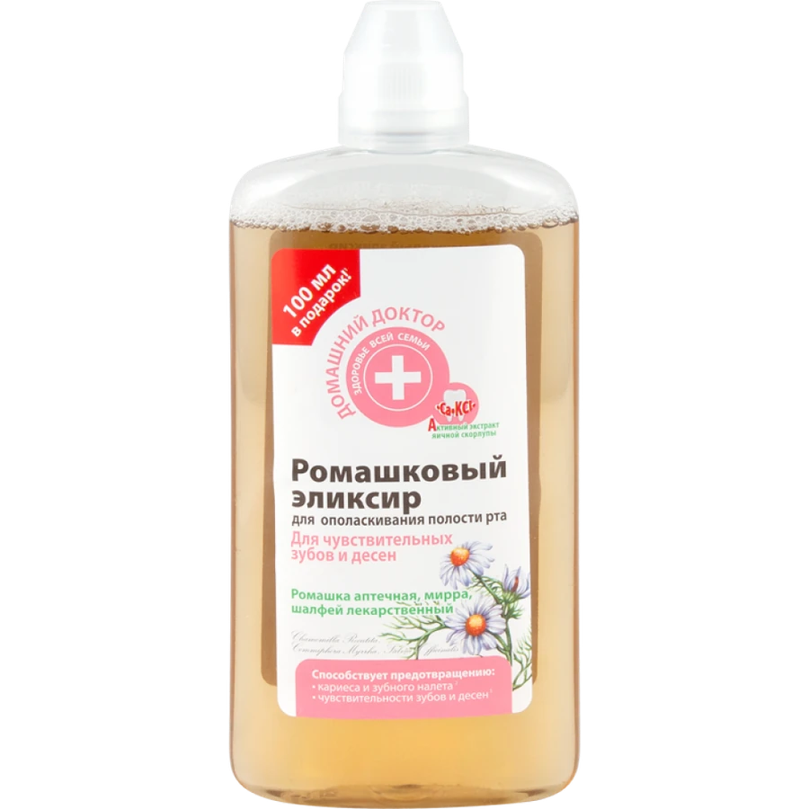 Еліксир для полоскання рота Ромашковий Домашний Доктор (The Doctor) Oral Elixir Chamomile 500 мл