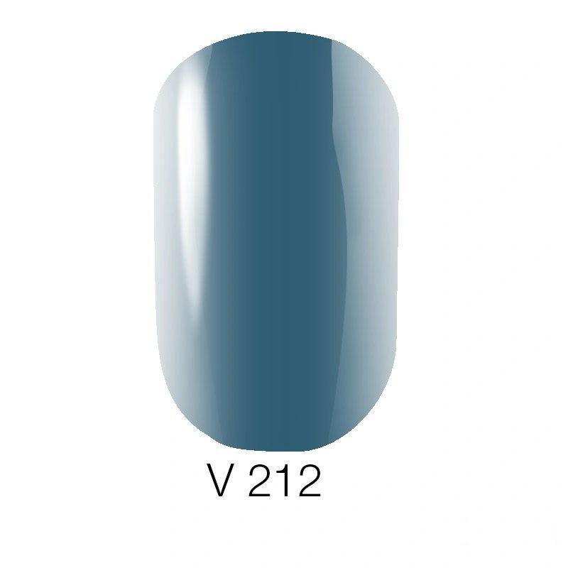 Гель-лак Naomi Gel Polish №212 вітражний, глибокий блакитний, емаль 6 мл