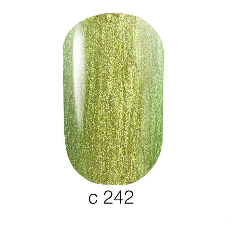 Гель-лак хамелеон Naomi Chameleon Gel Polish №242 золотисто-зелений із шиммером 6 мл
