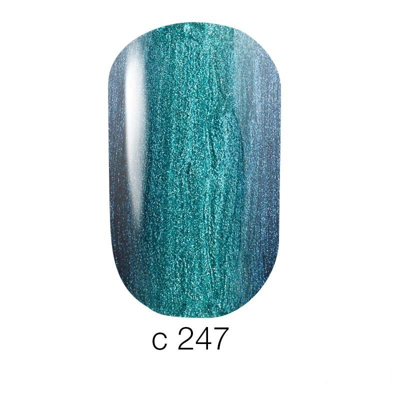 Гель-лак хамелеон Naomi Chameleon Gel Polish №247 бірюзово-блакитний із шиммером 6 мл
