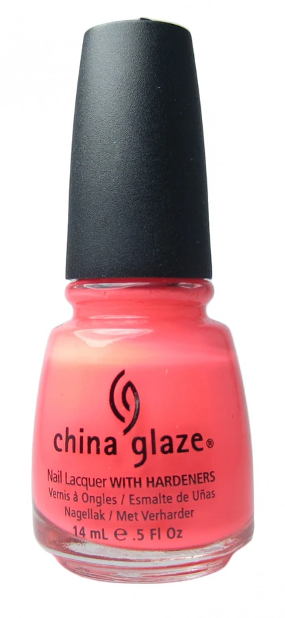 Лак China Glaze Flip Flop Fantasy неоново-рожевий з кораловим відтінком, матовий 14 мл