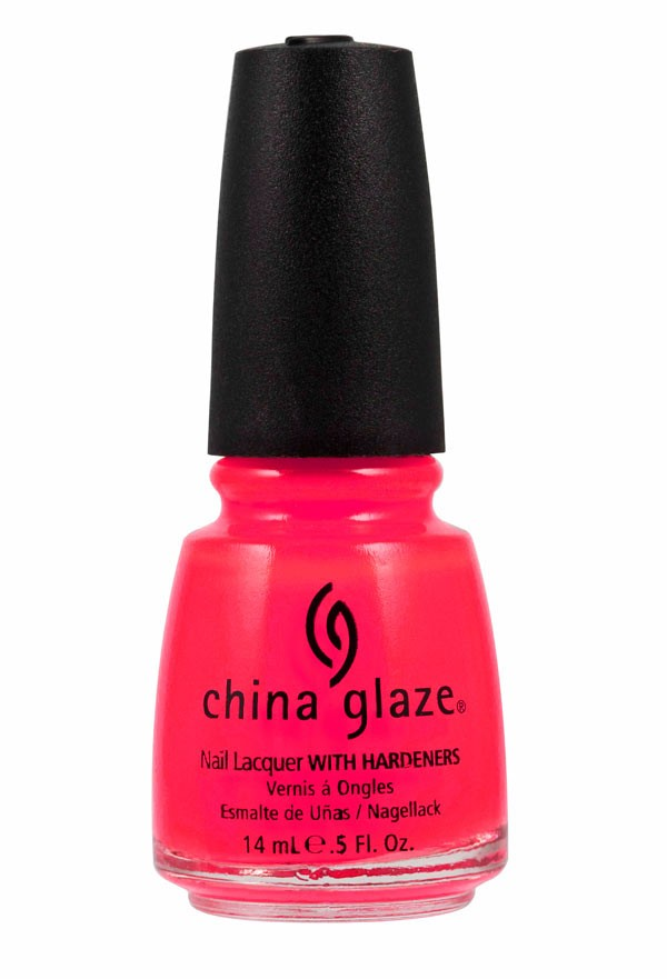 Лак China Glaze Pool Party насичений неоново-рожевий, матовий 14 мл