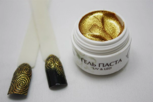 Гель-паста Trendy Nails Gel Paste №7 золото дрібне 5г