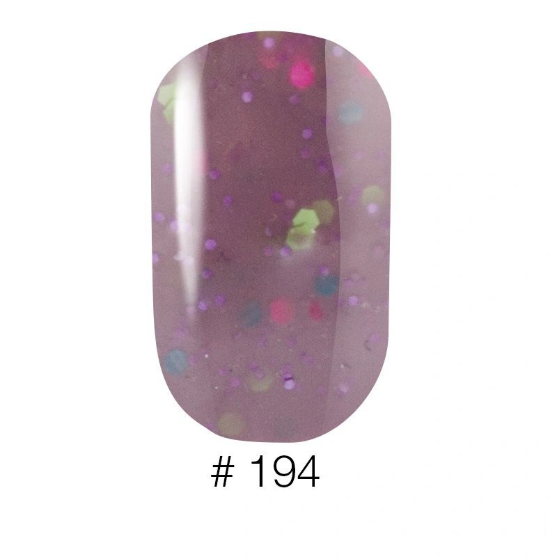 Гель-лак Naomi Gel Polish Candy Bar №194 6мол какао з молоком, з конфетті