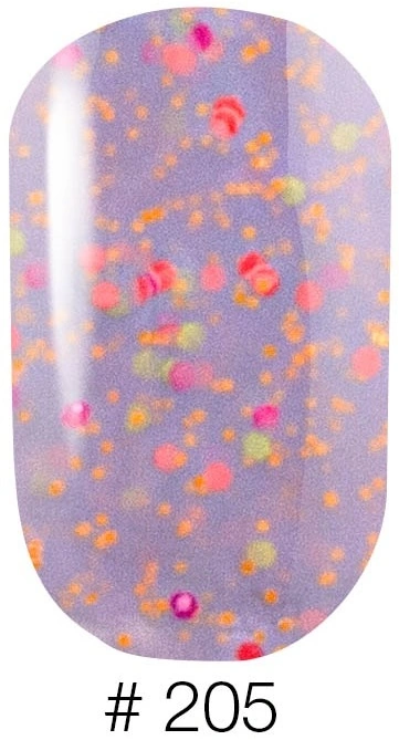 Гель-лак Naomi Gel Polish Candy Bar №205 6мол лавандова карамель із конфетті