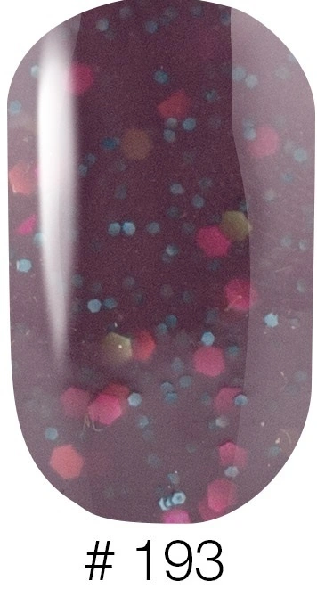 Гель-лак Naomi Gel Polish Candy Bar №193 6мол молочно-шоколадний з конфетті