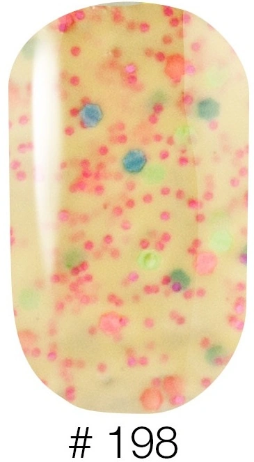 Гель-лак Naomi Gel Polish Candy Bar №198 6мол жовта карамель із конфетті