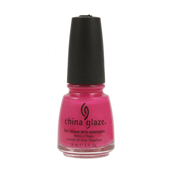 Лак China Glaze Its Poppin малиновий, легкий мікроблиск 14 мл