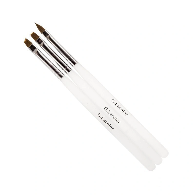 G.La color Set of Brushes for Escalating Gel with Transparent Handle 3шт.
