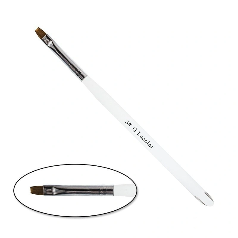 Пензель для нарощування з прозорою ручкою G.La color Brush Building with Transparent Handle №5