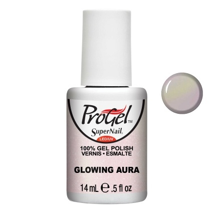 Гель-лак Сяюча аура Super Nail ProGel Glowing Aura напівпрозорий з неоновим відливом, мікроблиск 14 мл