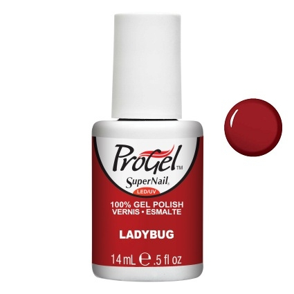 Гель-лак Сонечко Super Nail ProGel Ladybug класичний червоний, емаль 14 мл