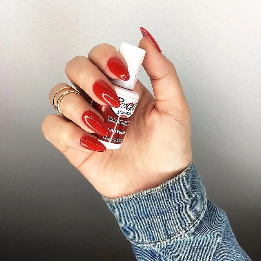 Гель-лак Сонечко Super Nail ProGel Ladybug класичний червоний, емаль 14 мл