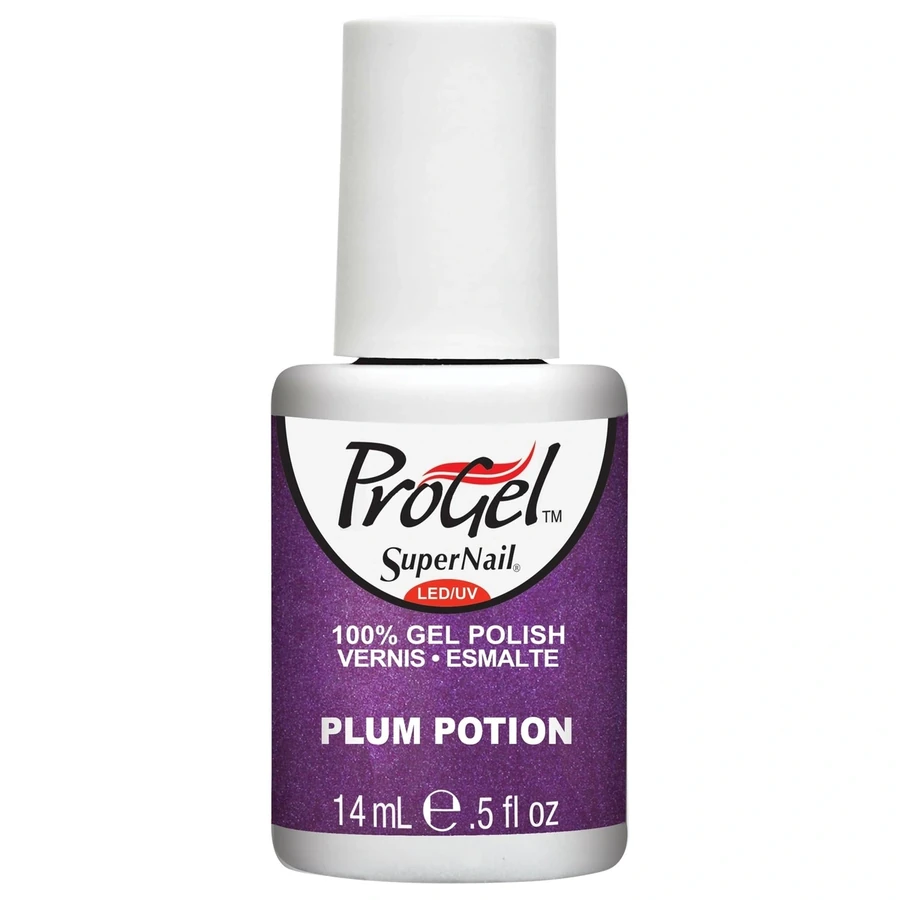 Гель-лак Сливова настойка Super Nail ProGel Plum Potion фіолетовий з мікроблиском 14 мл