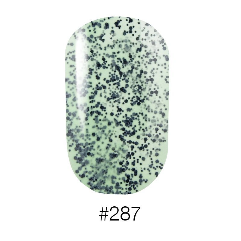 Лак Naomi Nail Lacquer 287 Naomi 12мол ківі з чорним глітером