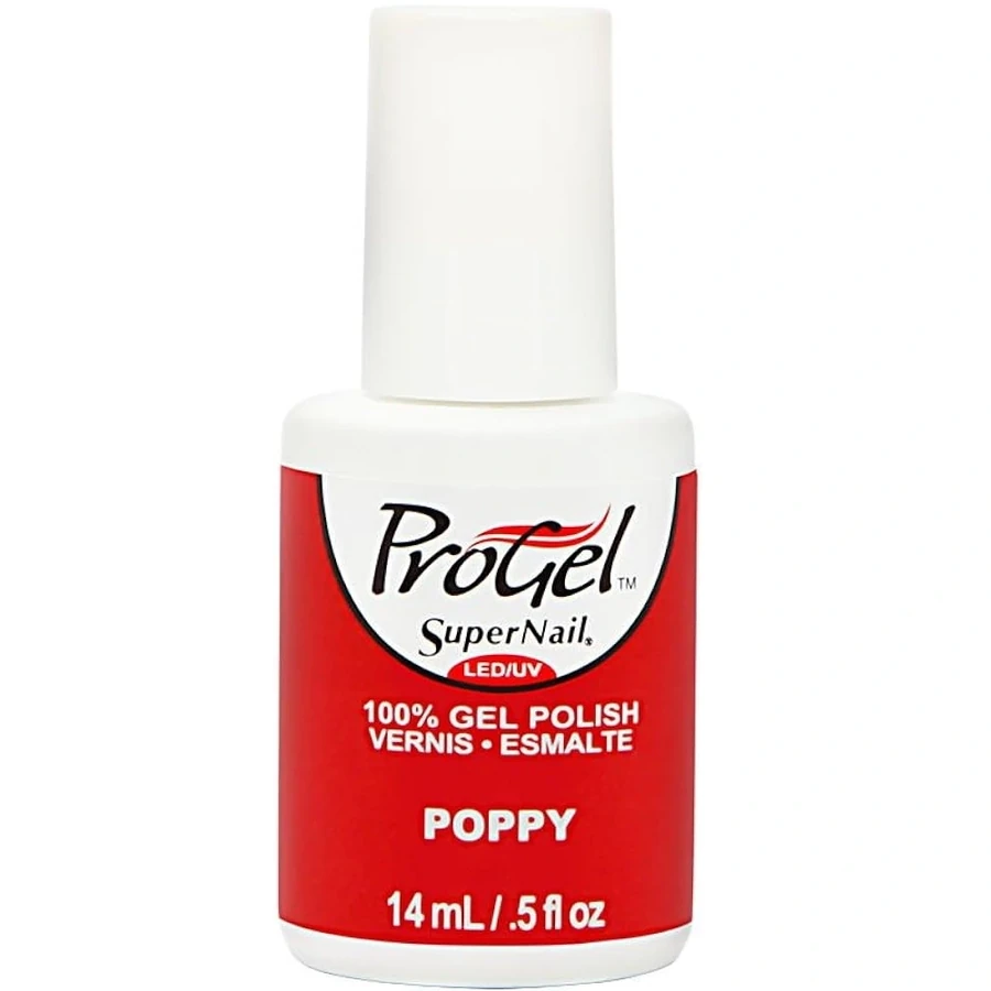 Гель-лак Маково-червоний Super Nail ProGel Poppy кораловий з мікроблиском 14 мл
