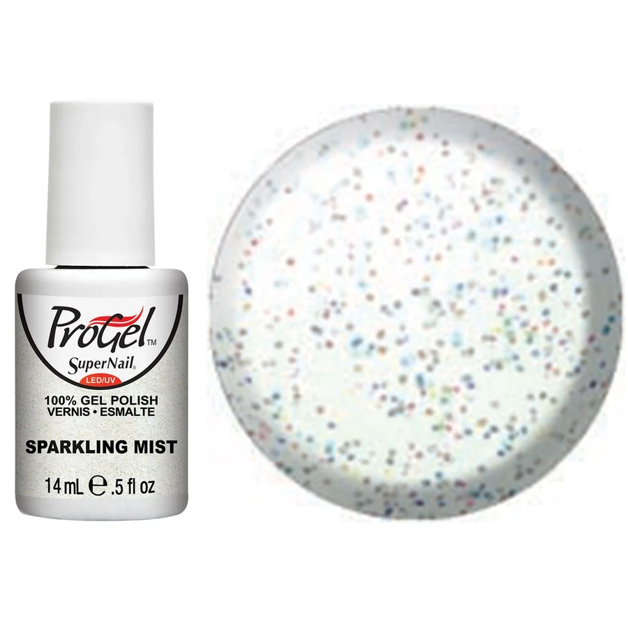 Гель-лак Super Nail ProGel Sparkling Mist напівпрозорий з блискітками 14 мл