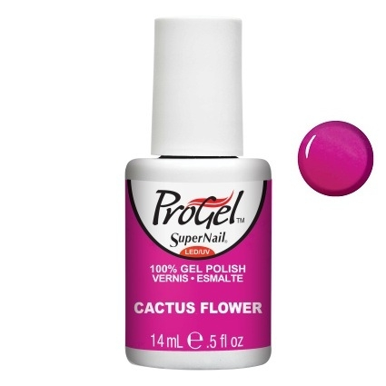 Гель-лак Квітка кактуса Super Nail ProGel Cactus Flower яскравий малиновий з мікроблиском 14 мл