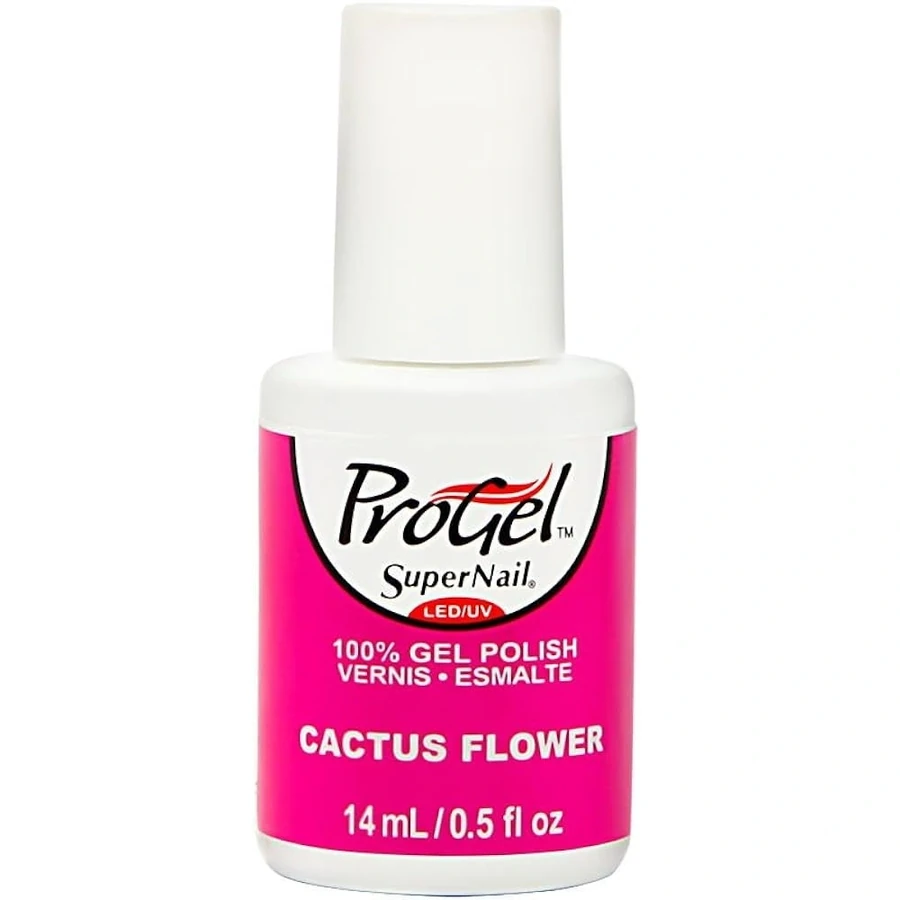 Гель-лак Квітка кактуса Super Nail ProGel Cactus Flower яскравий малиновий з мікроблиском 14 мл