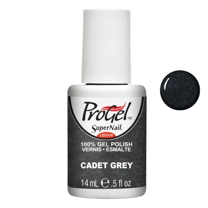Гель-лак Сірий кадетський Super Nail ProGel Cadet Grey сірий із насиченим мікроблиском 14 мл