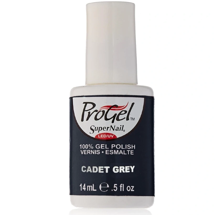 Гель-лак Сірий кадетський Super Nail ProGel Cadet Grey сірий із насиченим мікроблиском 14 мл