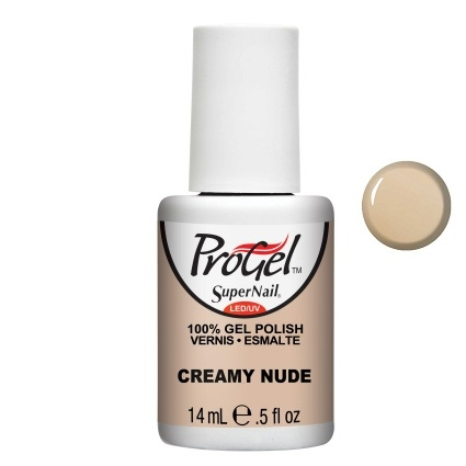Гель-лак Кремовий нюд Super Nail ProGel Creamy Nude напівпрозорий молочно-бежевий, емаль 14 мл