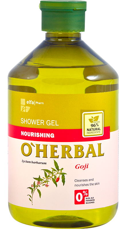 Поживний гель для душу Ягоди Годжі OHerbal Nourishing Shower Gel with Goji Extract 500 мл