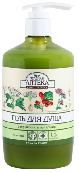 Гель для душу Глог і валеріана Зелена аптека Shower Gel Hawthorn and Valerian 750мл